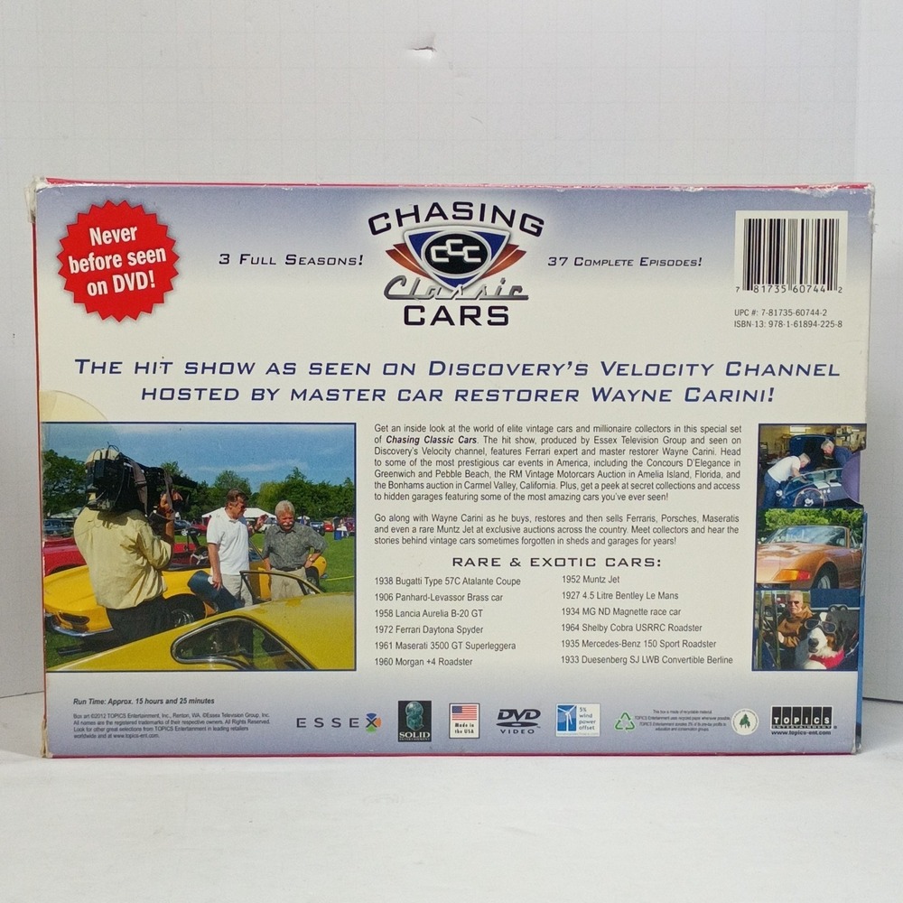 Chasing Classic Cars (16 DVD, 2012) Automotive Documentary Wayne Carini - Picture 2 of 13